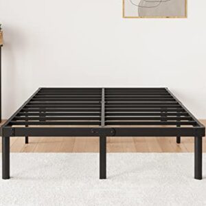 RLDVAY King-Bed-Frame, 12 Inch Metal-Bed-Frame-King, Heavy Duty Platform King Size Bed Frame No Box Spring Needed, Easy Assembly, Noise Free, Black