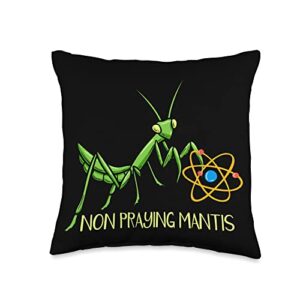 praying mantis lover insect future entomologist future entomologist insect whisperer praying mantis science throw pillow, 16x16, multicolor