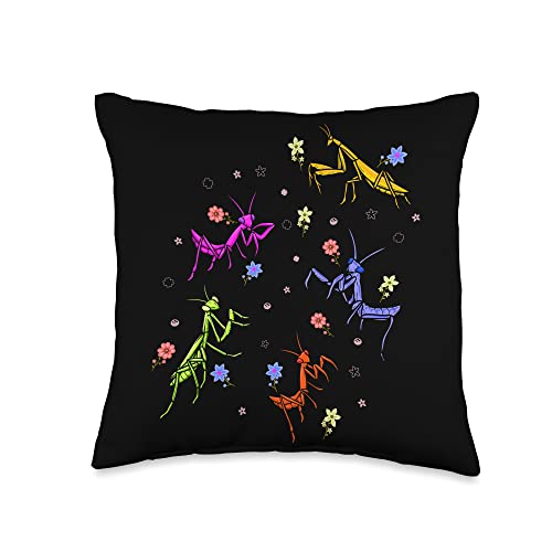 Praying Mantis Lover Insect Future Entomologist Insect Collecting Bug Catching Praying Mantis Entomology Throw Pillow, 16x16, Multicolor