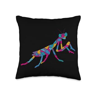 praying mantis lover insect future entomologist praying mantis lover future entomologist insect whisperer throw pillow, 16x16, multicolor