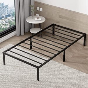 homwayart twin bed frames, metal twin bed frames for kids, twin bed frame with storage, non-slip and noise-free, no box spring needed (twin)