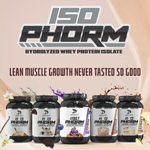 DRAGON PHARMA Hydrolized Whey Protein Isolate, Fast Absorption, Gluten Free, 100% Whey Protein, IsoPhorm, Maximize Recovery, Great Tasting, 25 Grams Per Serving (31 Servings, Vanilla Soft Serve)