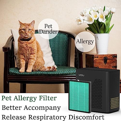 YIOU Air Purifier for Bedroom Home, Large Room Up to 547 Ft², H13 True HEPA Filter for Pets Hair, Wildfires, Smoke, Dander, Pollen, Quiet 20dB Air Cleaner for Office Living Room Kitchen Dorm