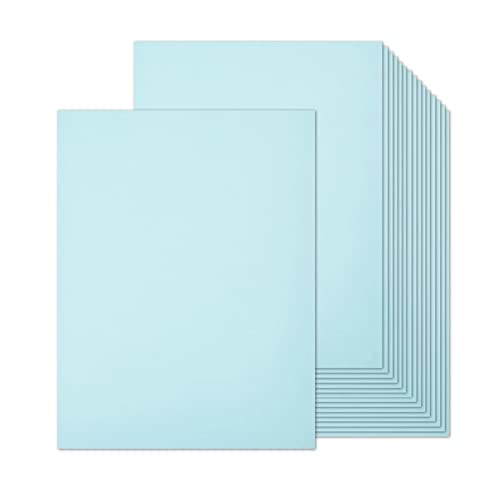 24 Sheets Light Blue Cardstock 8.5 x 11 Pastel Paper, Goefun 80lb Card Stock Printer Paper for Invitations, Menus, Crafts, DIY Cards