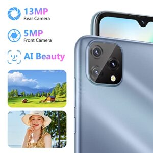 Blackview A55 Unlocked Cell Phone 2023, Android 11 Phones, 3GB+16GB / SD 128GB, 4780mAh Battery, 6.528 inches HD+ Waterdrop Screen, 8+5MP Camera, Triple Card Slots Phones Unlocked, GPS, Face ID - Blue