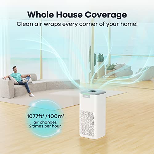 Welov P200S Air Purifiers for Home Large Room with An Extra H13 True HEPA Filter Bundle