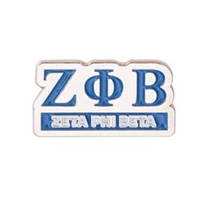 zeta phi beta lapel pin enamel sorority greek letter formal wear blazer jacket (lapel pin - design a)