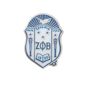 zeta phi beta lapel pin enamel sorority greek letter formal wear blazer jacket (lapel pin - design i)