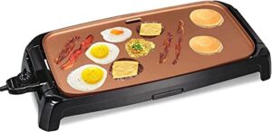 reversible ceramic electric griddle - nonstick cooking surface
