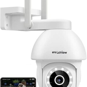 4MP Security Camera Outdoor Wired Starlight Color Night Vision, LaView 2K Cameras for Home Security AI Human Detection & Auto Tracking, IP65 Outdoor Camera 2-Way Audio, US Cloud, Compatible with Alexa