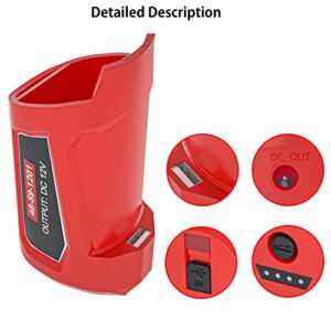 DMMNS M12 12V USB Power Source Charger Adapter Replace for Milwaukee M12 Battery Adapter Milwaukee Heated Jacket 49-24-2310 48-59-1201 USB Charger,Compatible with 48-11-2420 48-11-2411 48-11-2401