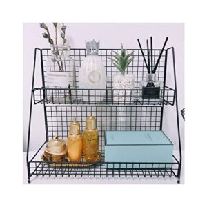 BAUBUY Estante Multifunctional Iron Art Storage Rack Desktop Storage Rack Bathroom Storage Rack Bedroom Study Office Desktop Storage Rack Storage Shelves