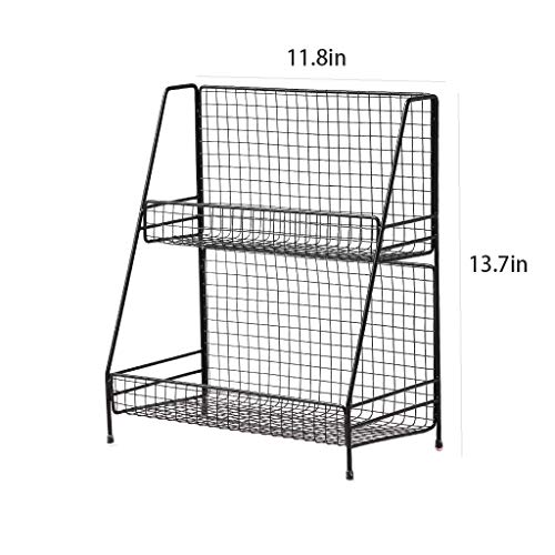 BAUBUY Estante Multifunctional Iron Art Storage Rack Desktop Storage Rack Bathroom Storage Rack Bedroom Study Office Desktop Storage Rack Storage Shelves