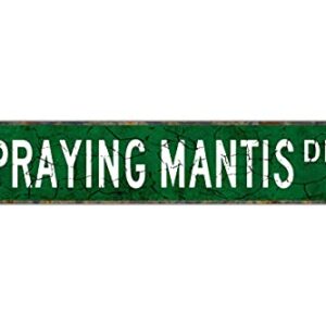 snowsun Metal Sign Praying Mantis Vintage Signs Retro Tin Signs Aluminum Sign for Kitchen Home Garden Wall Bar Cafe Decor 4x16 Inches