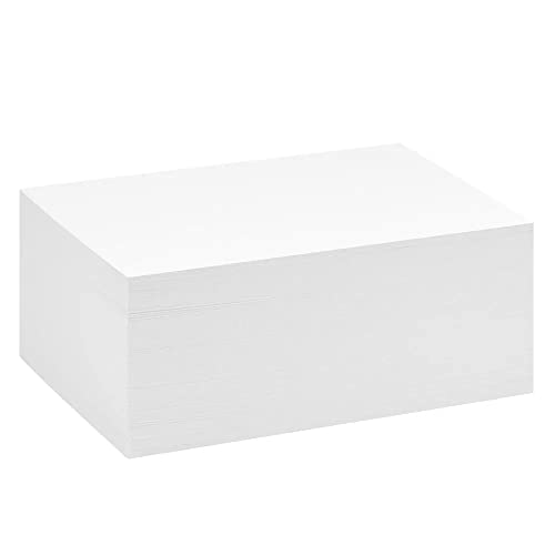 Reskid 100 Pack of White Cardstock - Thick Paper - 5 x 7" Blank Heavy Weight 110lb/14pt Cover Card Stock - Great For Invitations, Announcements and More (5x7, inches)