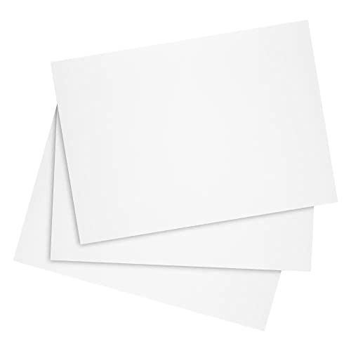 Reskid 100 Pack of White Cardstock - Thick Paper - 5 x 7" Blank Heavy Weight 110lb/14pt Cover Card Stock - Great For Invitations, Announcements and More (5x7, inches)