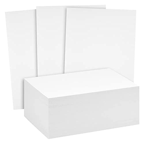 Reskid 100 Pack of White Cardstock - Thick Paper - 5 x 7" Blank Heavy Weight 110lb/14pt Cover Card Stock - Great For Invitations, Announcements and More (5x7, inches)