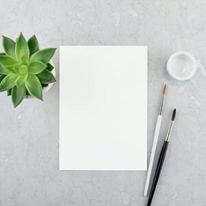 Reskid 100 Pack of White Cardstock - Thick Paper - 5 x 7" Blank Heavy Weight 110lb/14pt Cover Card Stock - Great For Invitations, Announcements and More (5x7, inches)