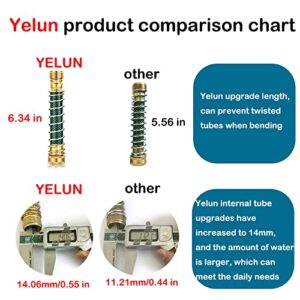 YELUN Garden Hose Extension Adapter, Hose Kink Protector with Coil Spring, Eliminates Hose Crimping and Straining at Faucets and Water Connections, Creates Hose Flexibility 2 Pack (Coil Spring)