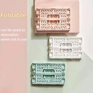 Desk Organizer 6 Pack Mini Plastic Baskets for Office Organization Collapsible Desk Storage Cute Room Decor Storage and Organization Desk Decor Small Basket for Home Kitchen Bedroom Bathroom Office