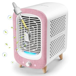 jafända cute bedroom air purifiers for 780 sq ft, retro design, essential oil diffuser & bladeless fan combo, hepa carbon filters remove dust smoke allergies vocs odors for kids, office