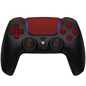 HEXGAMING ULTIMATE Controller 4 Back Buttons & Interchangeable Thumbsticks & Hair Triggers Compatible with ps5 FPS Gamepad - Black Red