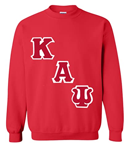 Kappa Alpha Psi Chapter 8 Diagonal Crewneck (as1, Alpha, l, Regular, Regular, Red)