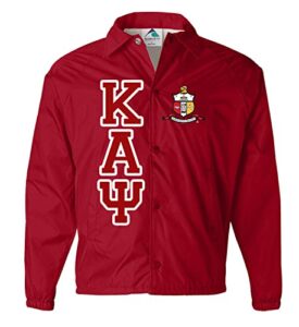 deference clothing kappa alpha psi chapter 20 nylon crossing jacket crest and letters (as1, alpha, m, regular, regular, red)