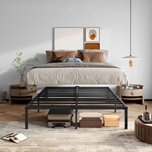 Kilyssa 14 Inch Queen Bed Frame, 3500lbs Heavy Duty Steel Slats Support Metal Platform Bed Frames Noise Free No Box Spring Needed,Black