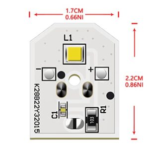 HPUY WR55X11132 WR55X25754 LED Light for GE Refrigerator Replace WR55X30602 WR55X26486 PS4704284 3033142 EAP12172918 AP6261806 2PCS