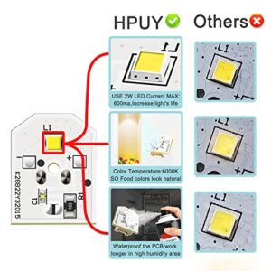 HPUY WR55X11132 WR55X25754 LED Light for GE Refrigerator Replace WR55X30602 WR55X26486 PS4704284 3033142 EAP12172918 AP6261806 2PCS