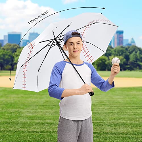 LEAGERA Baseball Umbrella Oversized - Diameter 40.5inch, Automatic Open Close, Portable & Collapsible Travel Sports Umbrella by Ballpark Elite, Perfect Baseball Umbrella Mom Gift for Women