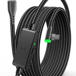 INIU Link Cable, [16FT 5m] VR Cable Compatible with Meta Oculus Quest 2 Pico Accessories and Gaming PC Steam VR, USB 3.0 5Gbps Data Transfer Type C Cable, Separate USB C Charging Port for VR Headset