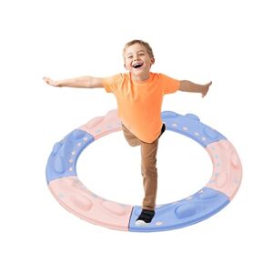 balance beams colored stepping stones for kids toddler,non-slip resistant rubber edges,promote coordination,balance,agility, equipment toys indoor outdoor training(6 pcs)