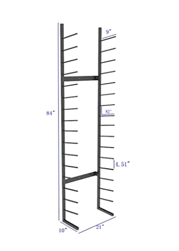 FixtureDisplays® Black Metal Blueprint Display 21X10X84" 16 Level Design Scroll Storage organizatoin Vertical 10055-NF