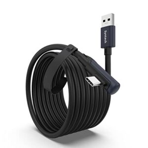syntech link cable 16 ft compatible with quest2/pro/pico4 accessories and pc/steam vr, high speed pc data transfer, usb 3.0 to usb c cable for vr headset and gaming pc, black