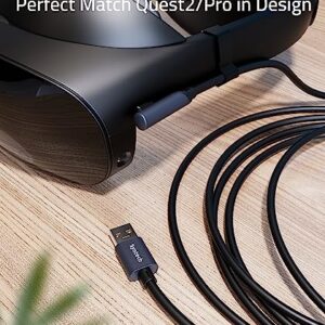 Syntech Link Cable 16 FT Compatible with Quest2/Pro/Pico4 Accessories and PC/Steam VR, High Speed PC Data Transfer, USB 3.0 to USB C Cable for VR Headset and Gaming PC, Black