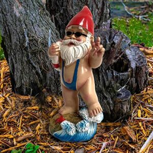 zxuzkea funny outdoor garden gnomes ornament mankini/life ring design garden sculptures & statues for yard decorations fun garden ornaments for outside patio decor (the elderly)