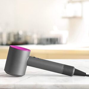 Limited Edition Dyson Supersonic Hair Dryer with ClothZen Cloth – Includes Flyaway Attachment, Styling Concentrator, Diffuser, Gentle Air Attachment & Wide-Tooth Comb – Iron/Fuchsia 1.0 Count