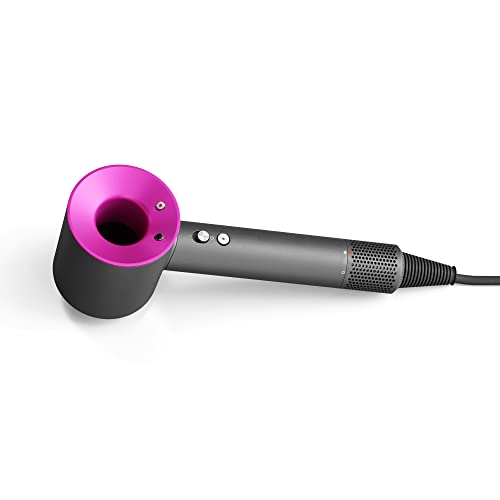 Limited Edition Dyson Supersonic Hair Dryer with ClothZen Cloth – Includes Flyaway Attachment, Styling Concentrator, Diffuser, Gentle Air Attachment & Wide-Tooth Comb – Iron/Fuchsia 1.0 Count