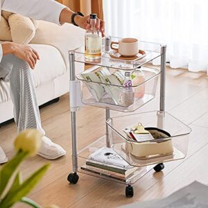 OnDisplay Multi-Tier Rotating Swivel Bin Storage Basket Tower - Kitchen/Bath/Laundry Organizer Utility Cart (Five Tier)