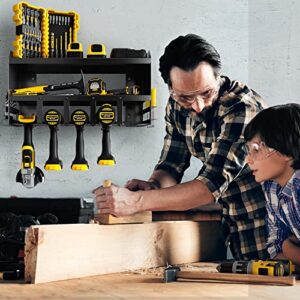 Ember Tools Power Tool Organizer and Storage Wall Mount - Sturdy Tool Holder for Power Drills, Cordless Tools, Hand Tools, Batteries & Accessories - 16" On Center Mounting Holes and Hardware