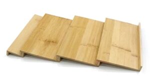 bamboo spice rack drawer organizer - 10 in width - interlocking low profile pieces with anti-slip tape - combine or split sets for two separate drawers or different size drawers