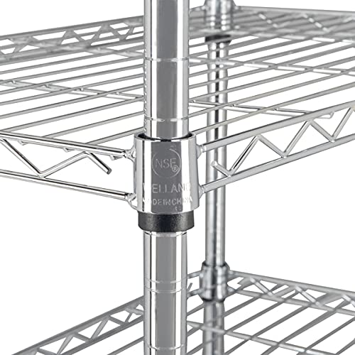 KOIECETA 8-Tier Wire Shelving Unit Adjustable Steel Wire Rack Chrome