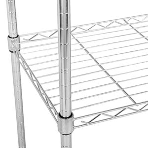 KOIECETA 8-Tier Wire Shelving Unit Adjustable Steel Wire Rack Chrome