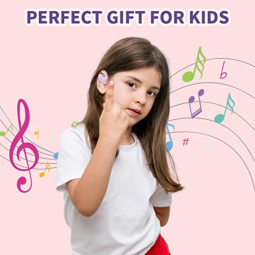 ACREO Kids Headphones, Open Ear Bluetooth Headphones with MIC, OpenBuds Kids, Ultra-Light, Portable and Safer for Children, Best Wireless Kids Headphones for iPad, Tablet or Computers (Lovely Pink)