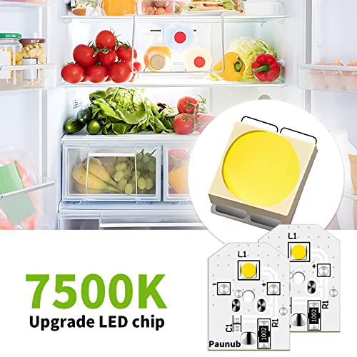 New Upgraded WR55X11132 GE Refrigerator Light Replacement Led Compatible WR55X25754 WR55X26486 WR55X30602 EAP12172918 4590213 AP6261806 PS12172918, No-Include Plastic Cover, 2PCS IN One