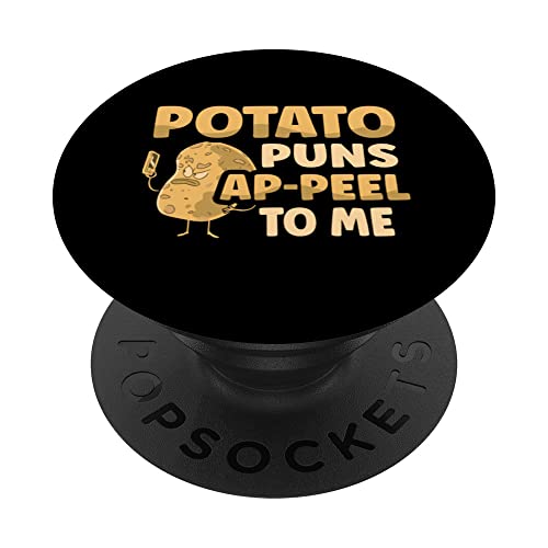 Potato Puns Ap-peal To Me Vegetarian Tater Tot Fries PopSockets Swappable PopGrip