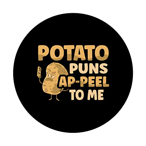 Potato Puns Ap-peal To Me Vegetarian Tater Tot Fries PopSockets Swappable PopGrip