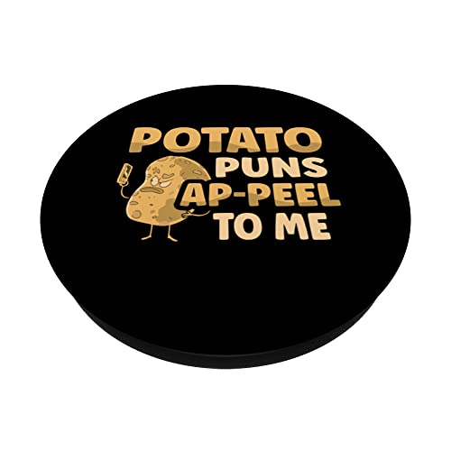 Potato Puns Ap-peal To Me Vegetarian Tater Tot Fries PopSockets Swappable PopGrip